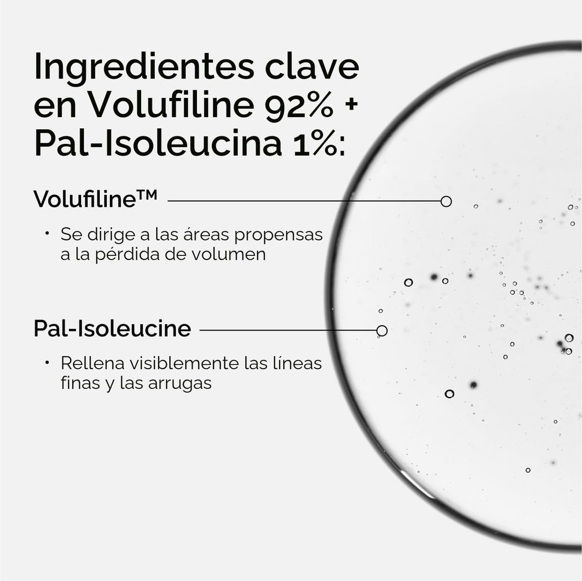 The Ordinary Volufiline 92% + Pal-Isoleucine 1% Sérum anhidro relle...