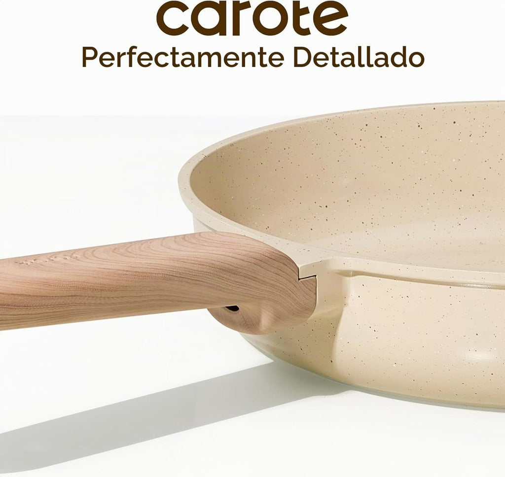 CAROTE Juego de sartenes de 8 pulgadas, sartén de cerámica, PTFE no...