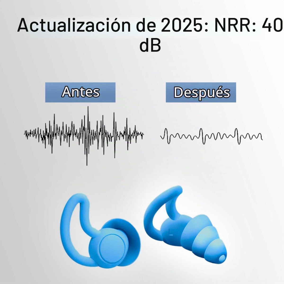 NRR - Tapones para los oídos con reducción de ruido, 40 dB, ultra c...
