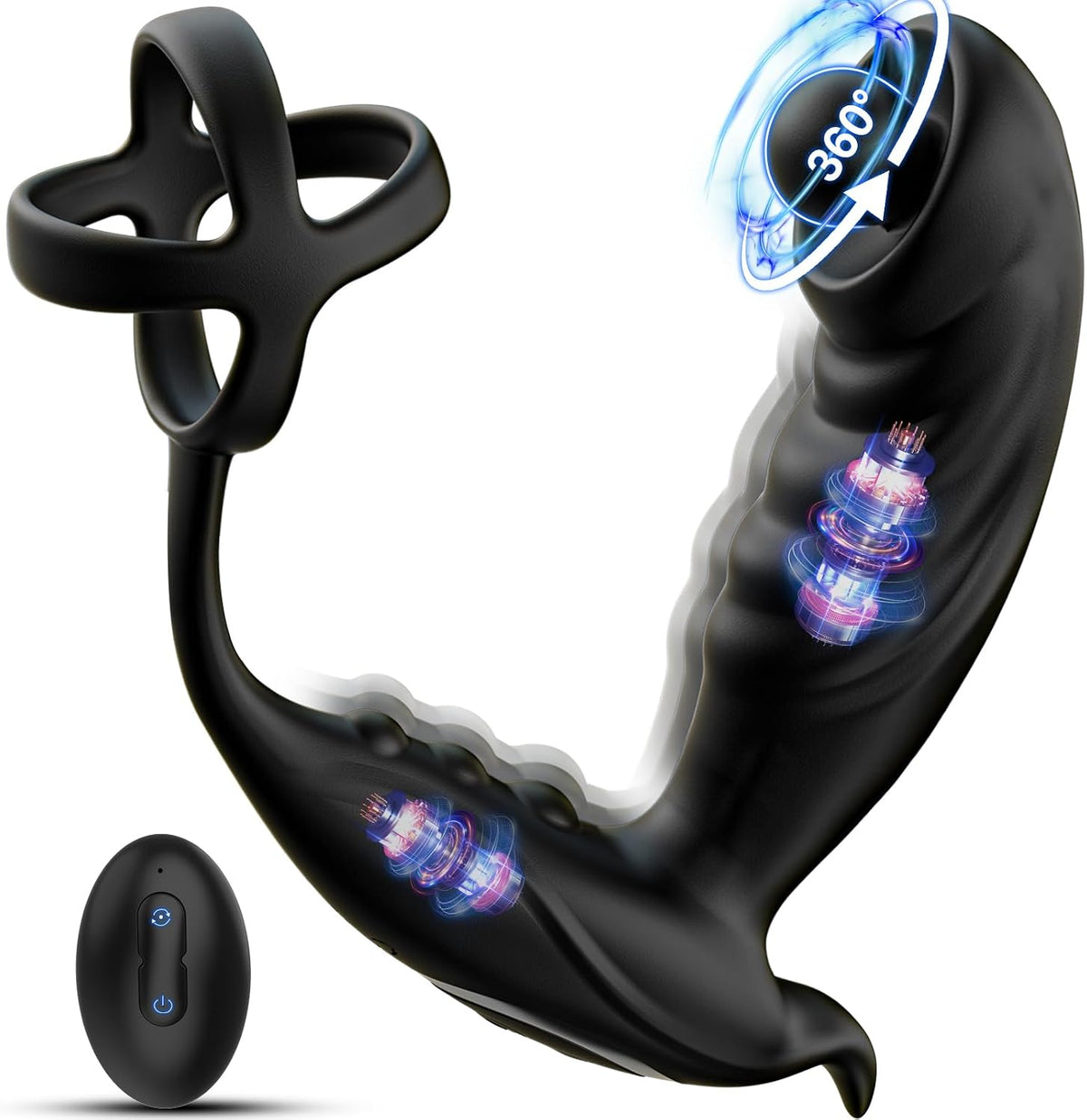 BEISAR - Masajeador de próstata vibrador anal, vibrador de empuje,...
