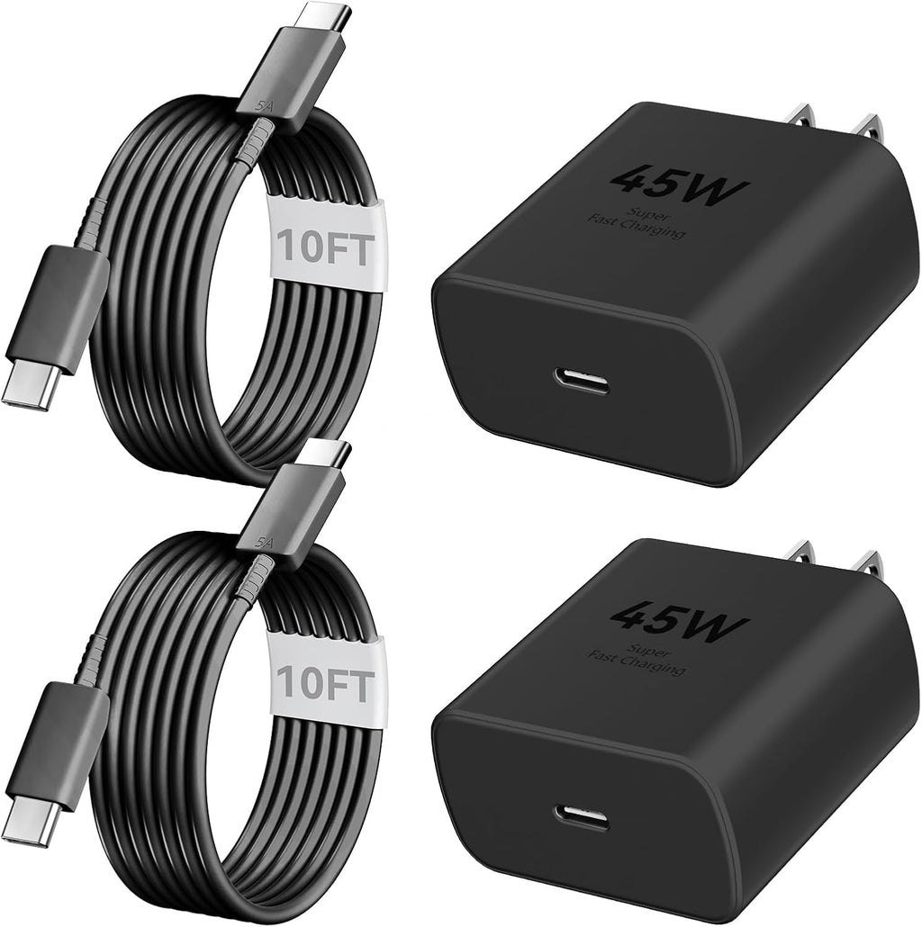 Cargador para iPhone 17, 16, 15 Pro Max, carga rápida, cargador USB C de 45 W, cable de carga rápida de 3 metros