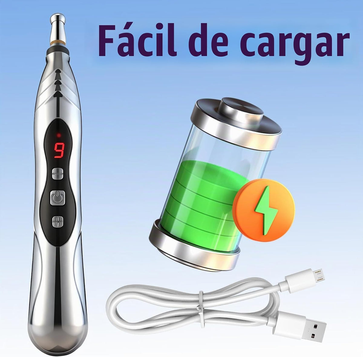Varita Sexual de Castidad con Descarga Eléctrica con 9 Niveles de C...
