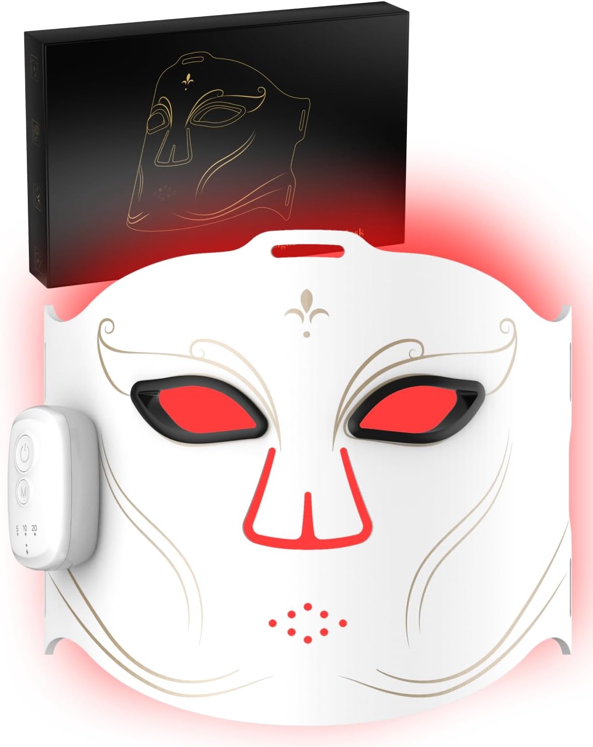 Terapia ligera de la máscara facial del LED, máscara inalámbrica de...