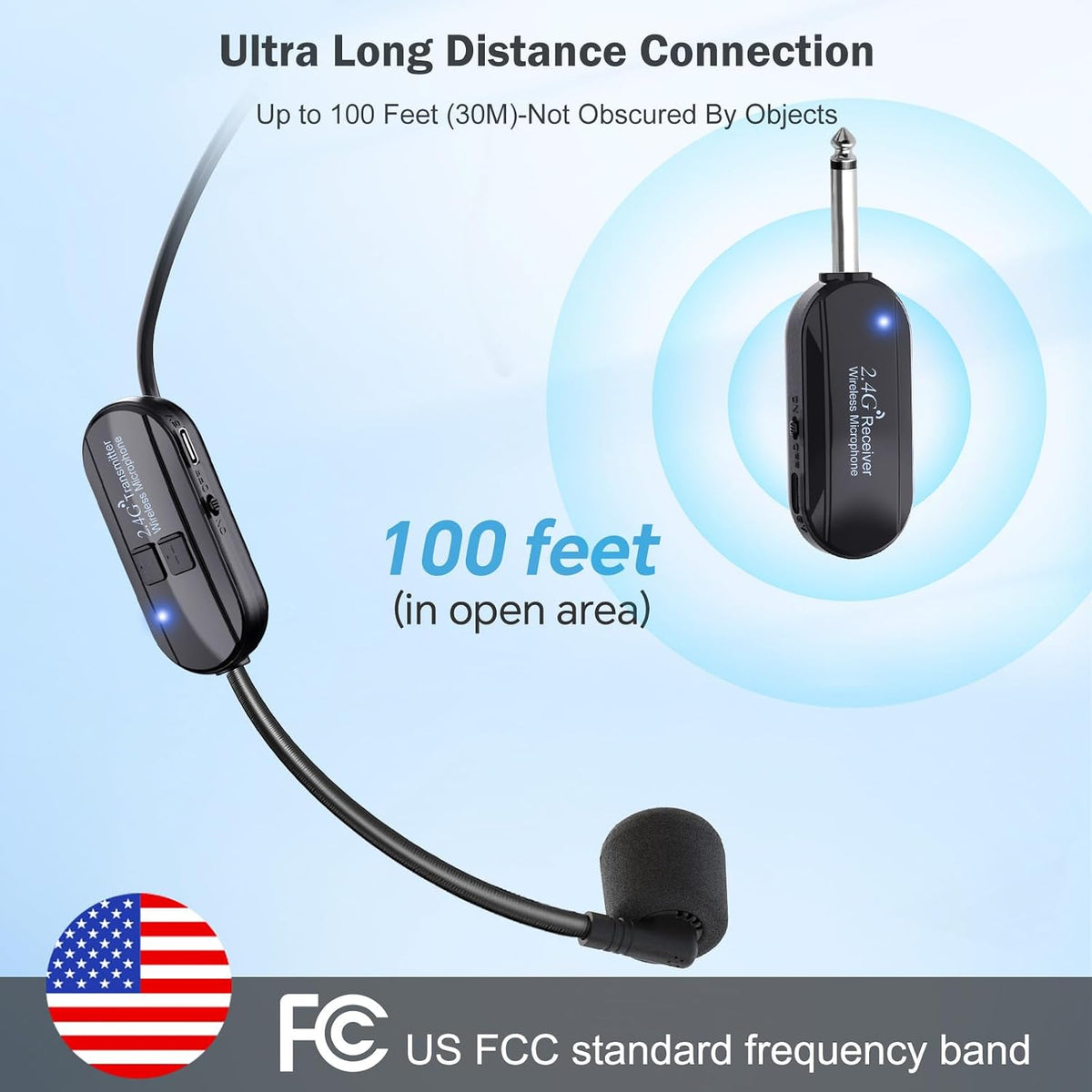 Auriculares con Micrófono Inalámbrico Doble Profesional: Cabezal de...