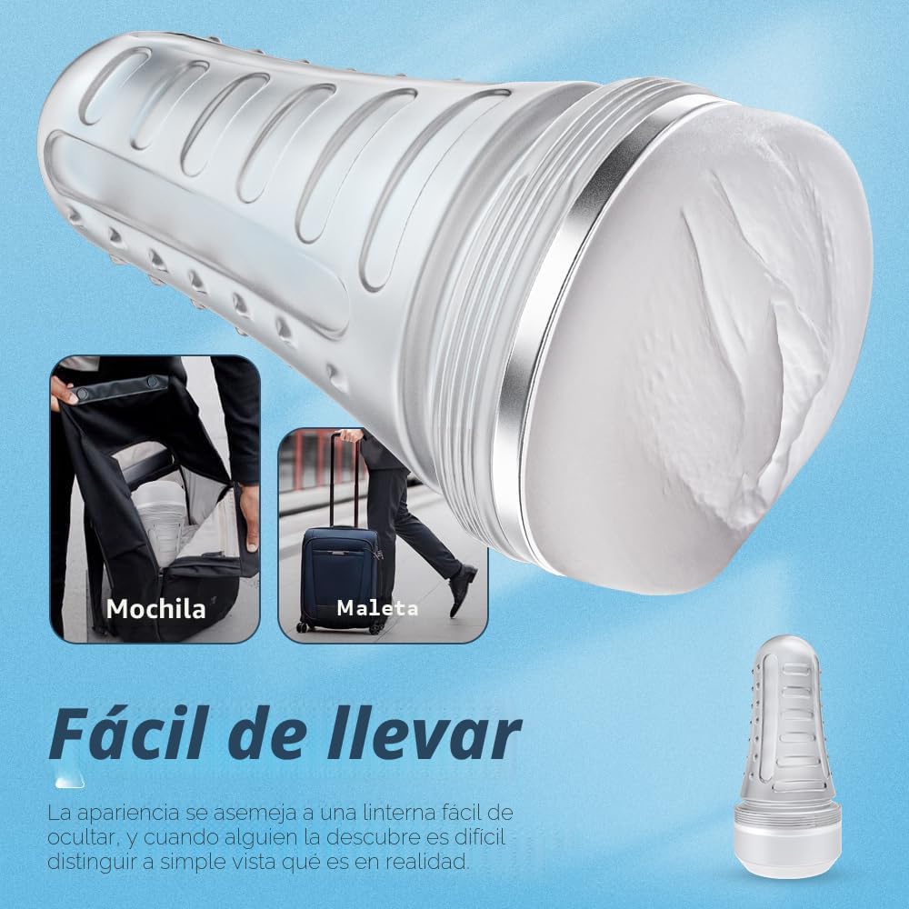 Masturbador masculino realista de bolsillo, vagina texturizada con...