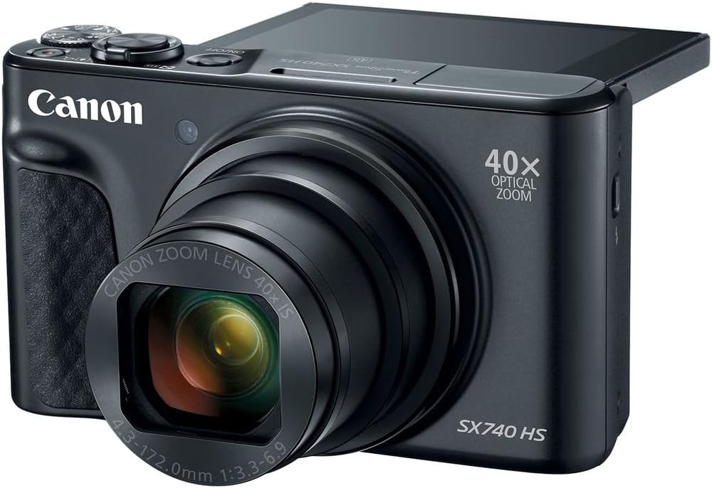 Canon Paquete de cámara digital PowerShot SX740 HS 20.3MP | Apuntar...