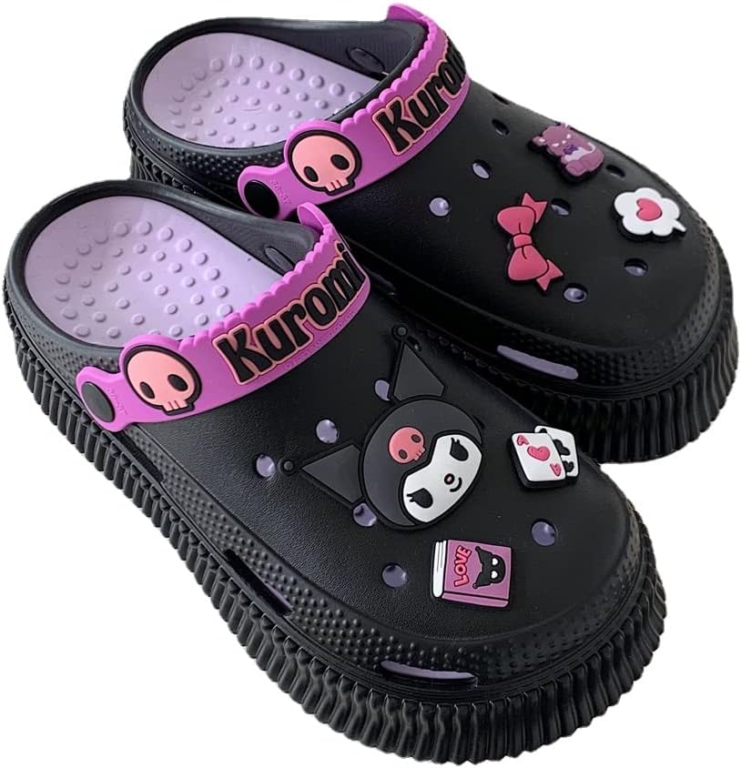 CEINOM Lindas pantuflas de dibujos animados Kuromi pantuflas Kawaii...