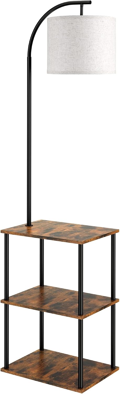 PARTPHONER Lámpara de pie con mesa, mesita de noche con lámpara, me...
