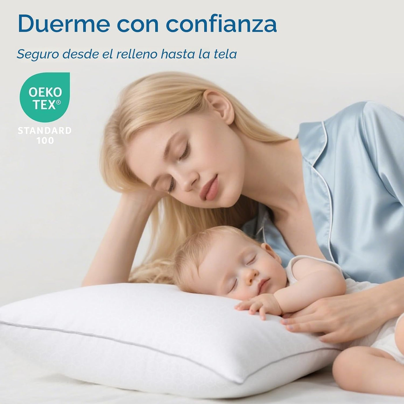 Sasttie - Juego de 2 almohadas tamaño Queen, almohadas de cama para...