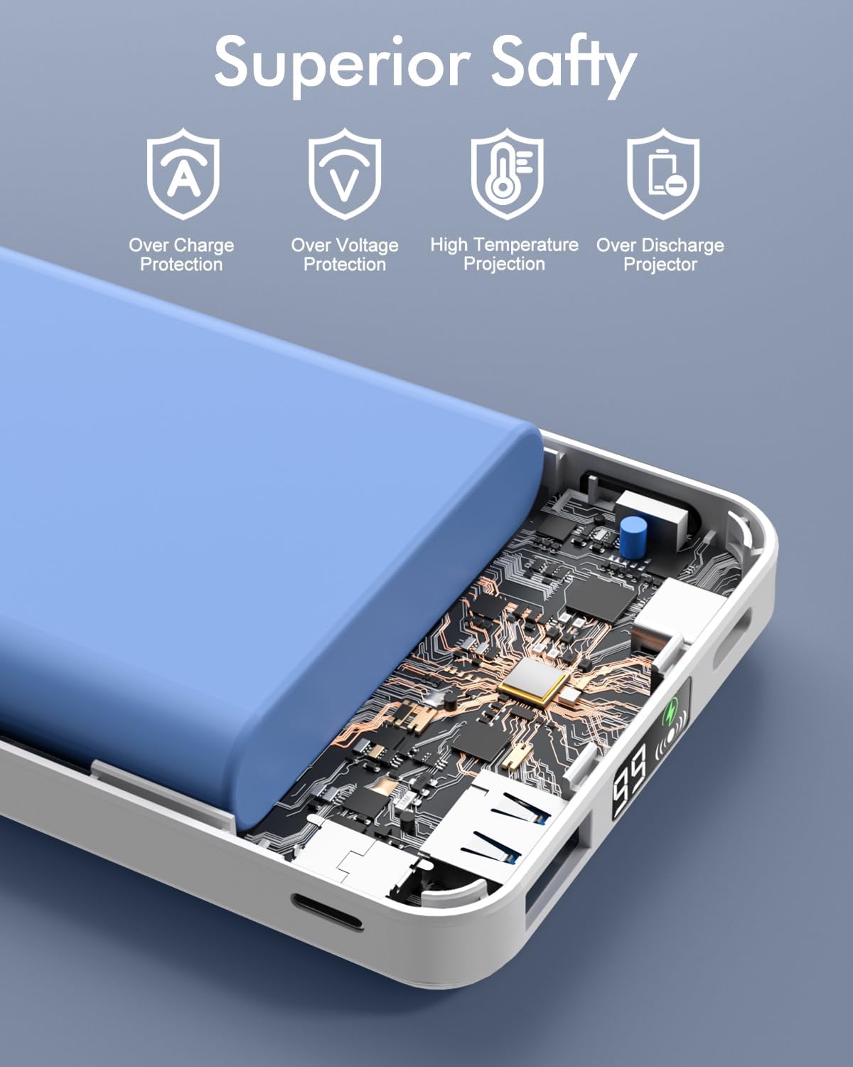 podoru para MagSafe Power Bank 10000 mAh, cargador portátil magnéti...