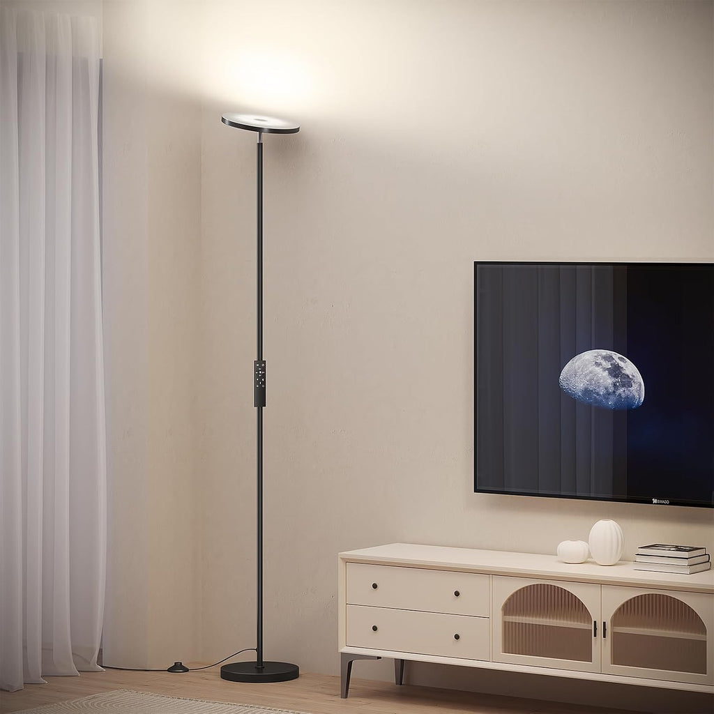 SUNMORY Lámparas de pie para sala de estar, lámpara de pie LED súpe...