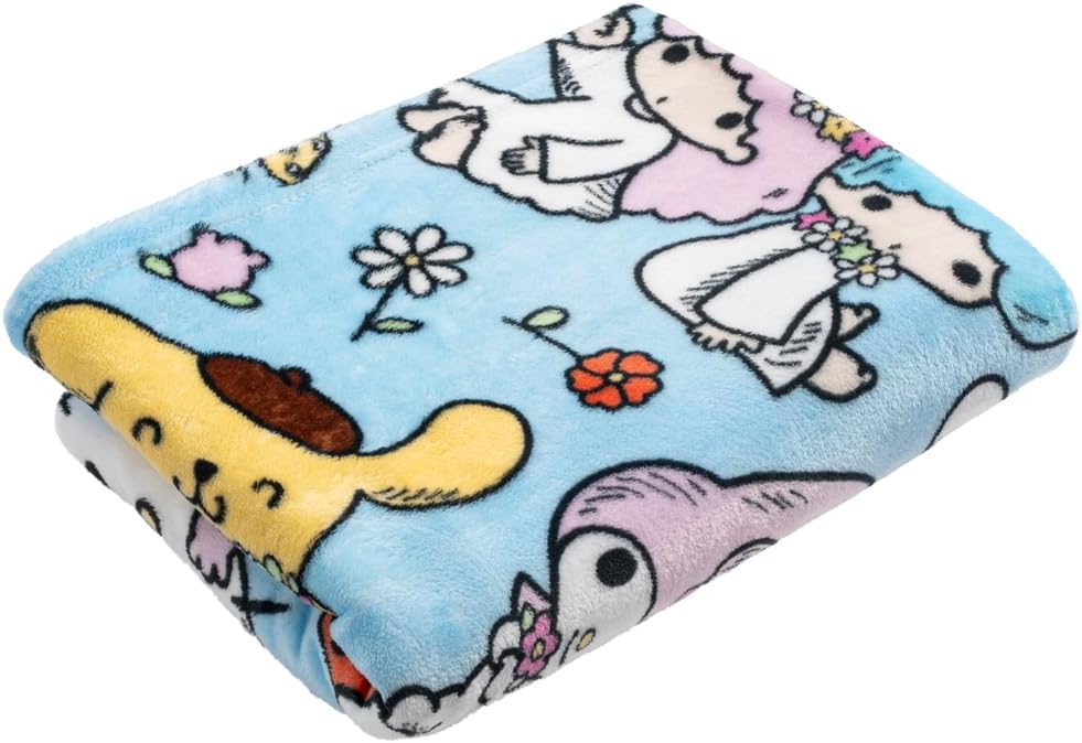 Manta de Hello Kitty con caja de regalo, medidas de 46 x 60 pulgada...