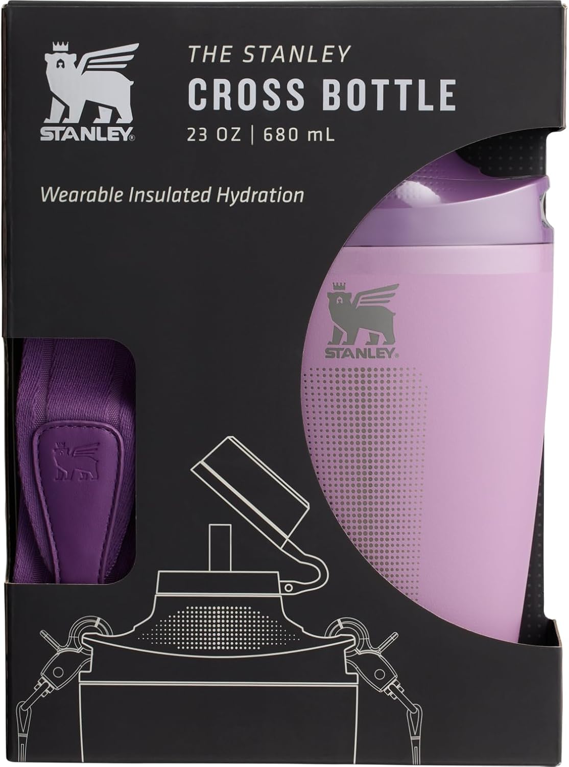 Stanley Cross Bottle - Botella de agua de viaje de 23 onzas con cor...