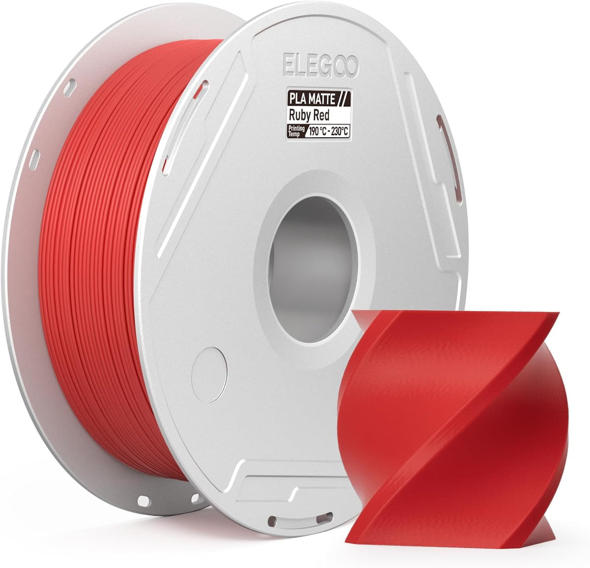 ELEGOO Filamento de impresora 3D PLA mate con carrete reutilizable,...