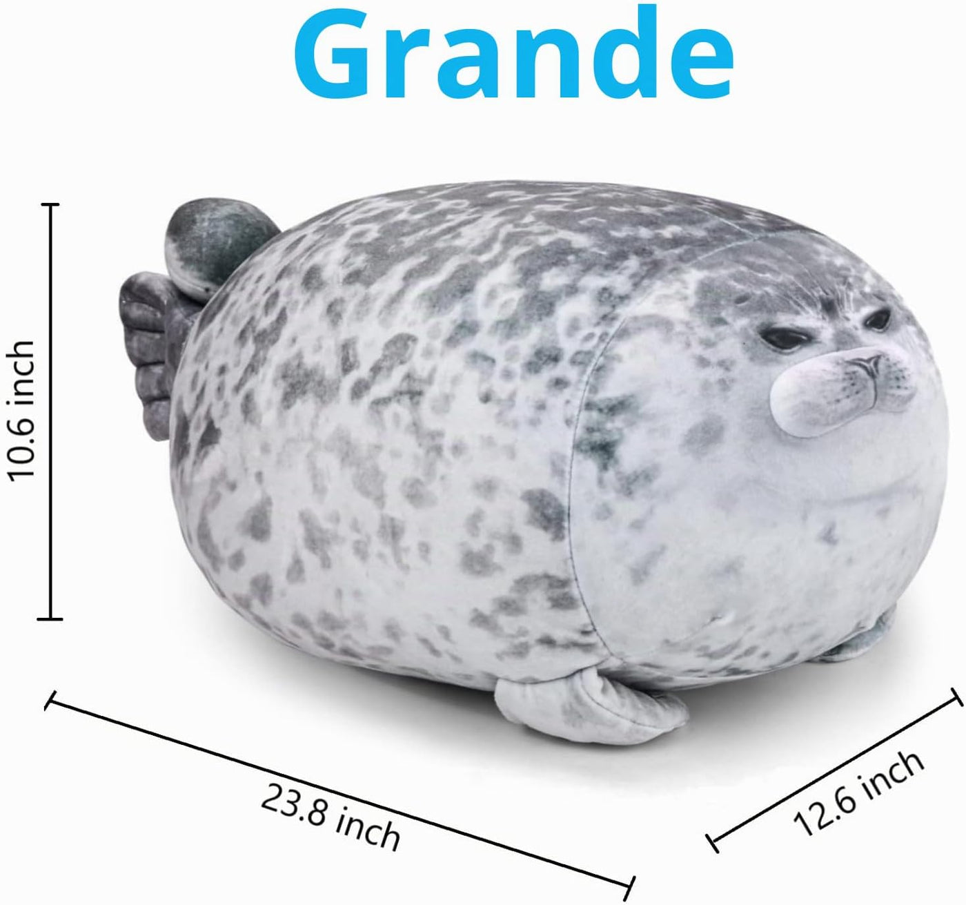 LUXSIT - Almohada de foca gordita de 23.8 pulgadas, almohada grande...