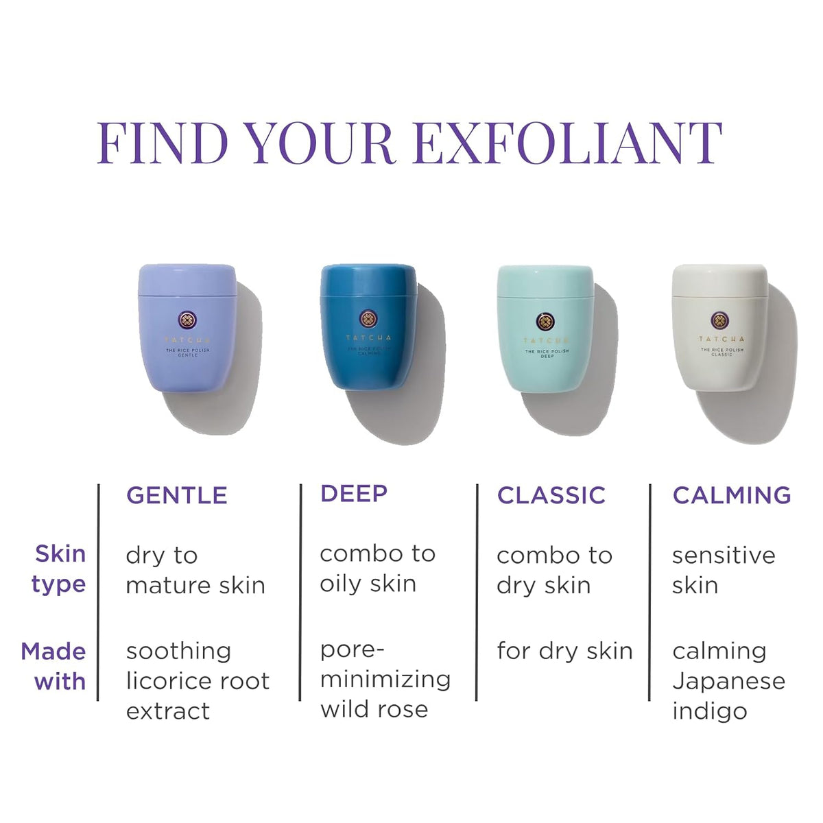 Tatcha: El esmalte de arroz. Exfoliante diario no abrasivo