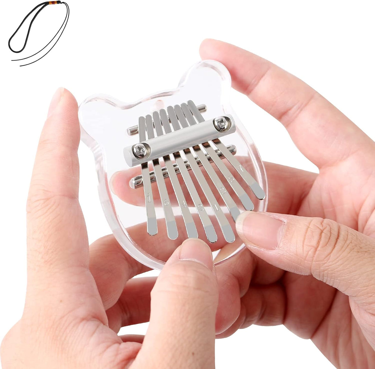 EASTROCK Mini kalimba de 8 teclas, piano de pulgar con accesorio de...