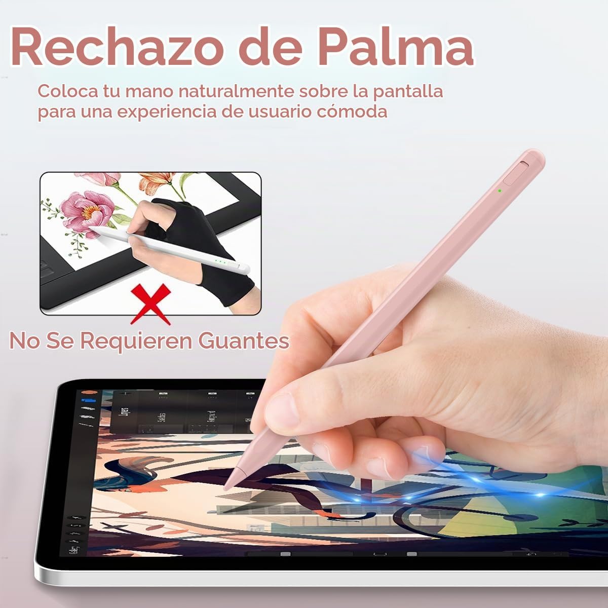 Uogic Lápiz óptico para iPad con rechazo de palma, recargable, lápi...