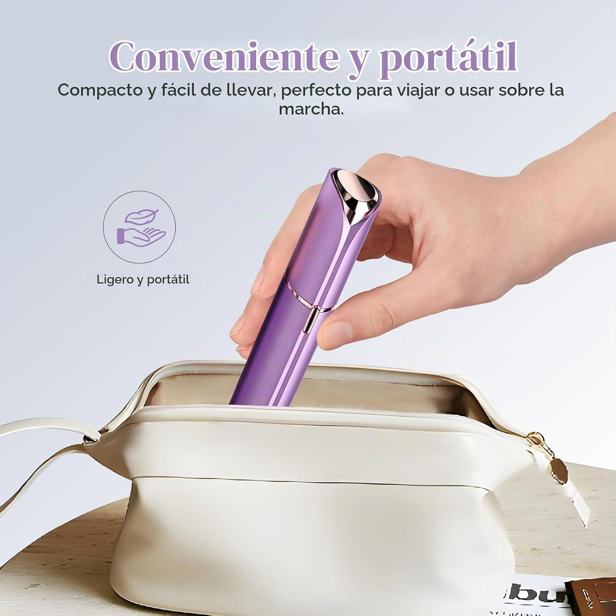 Removedor de vello facial con pilas para mujeres, con 2 cabezales d...