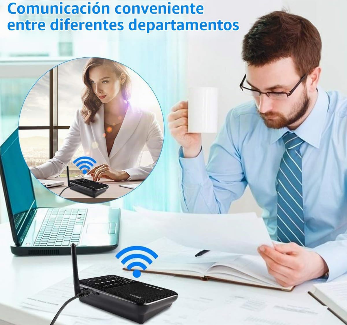 Wuloo Intercomunicadores inalámbricos para el hogar, rango de 5280...