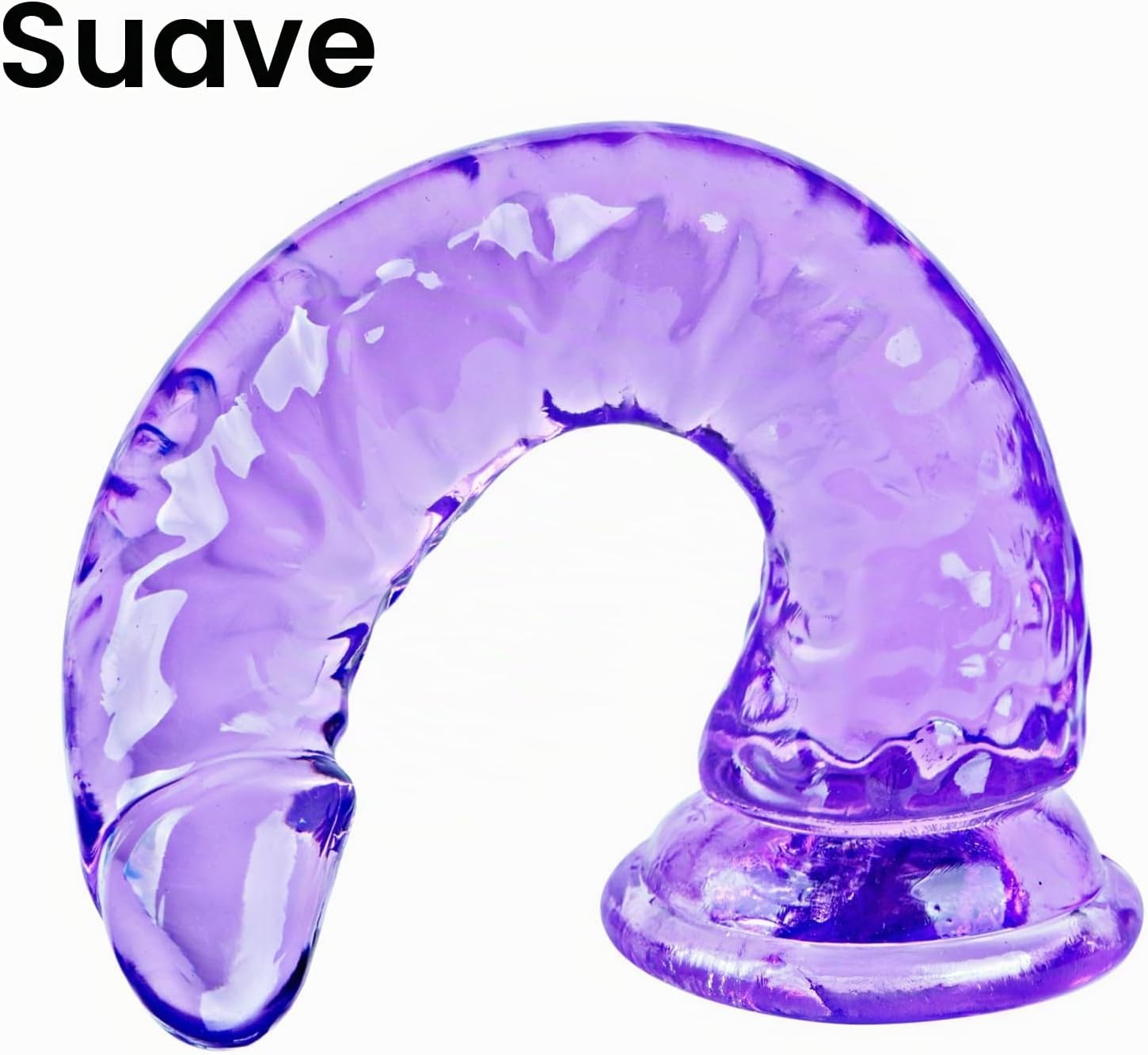 Juego de consolador realista morado (9.6\/7.4\/6.4 pulgadas), conso...