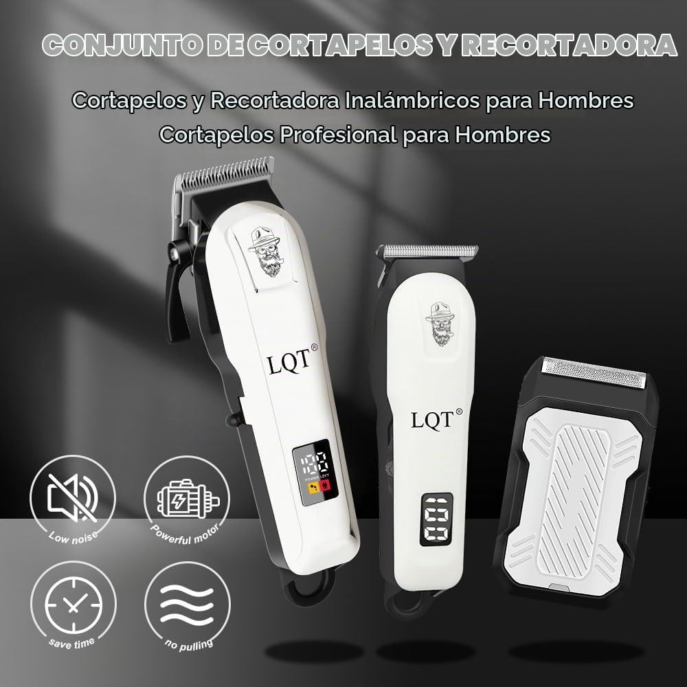 LQT Cortadora de pelo para hombres, juego de cortapelos y recortado...