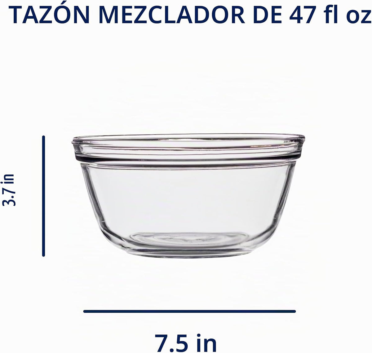 Anchor Hocking - Tazón de vidrio para mezclar, de 1.5 cuartos de ga...