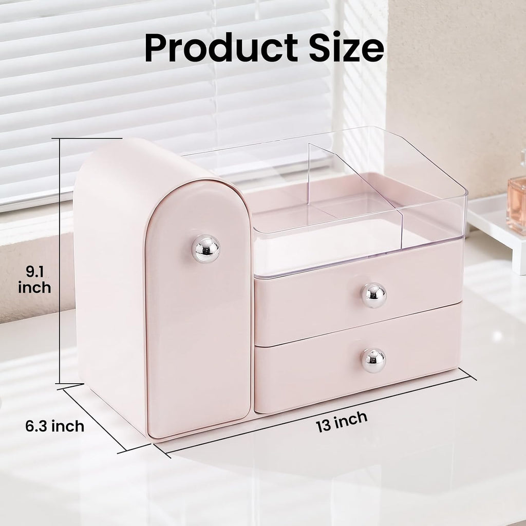 TRQWRO Organizador de maquillaje con soporte para brochas de maquil...