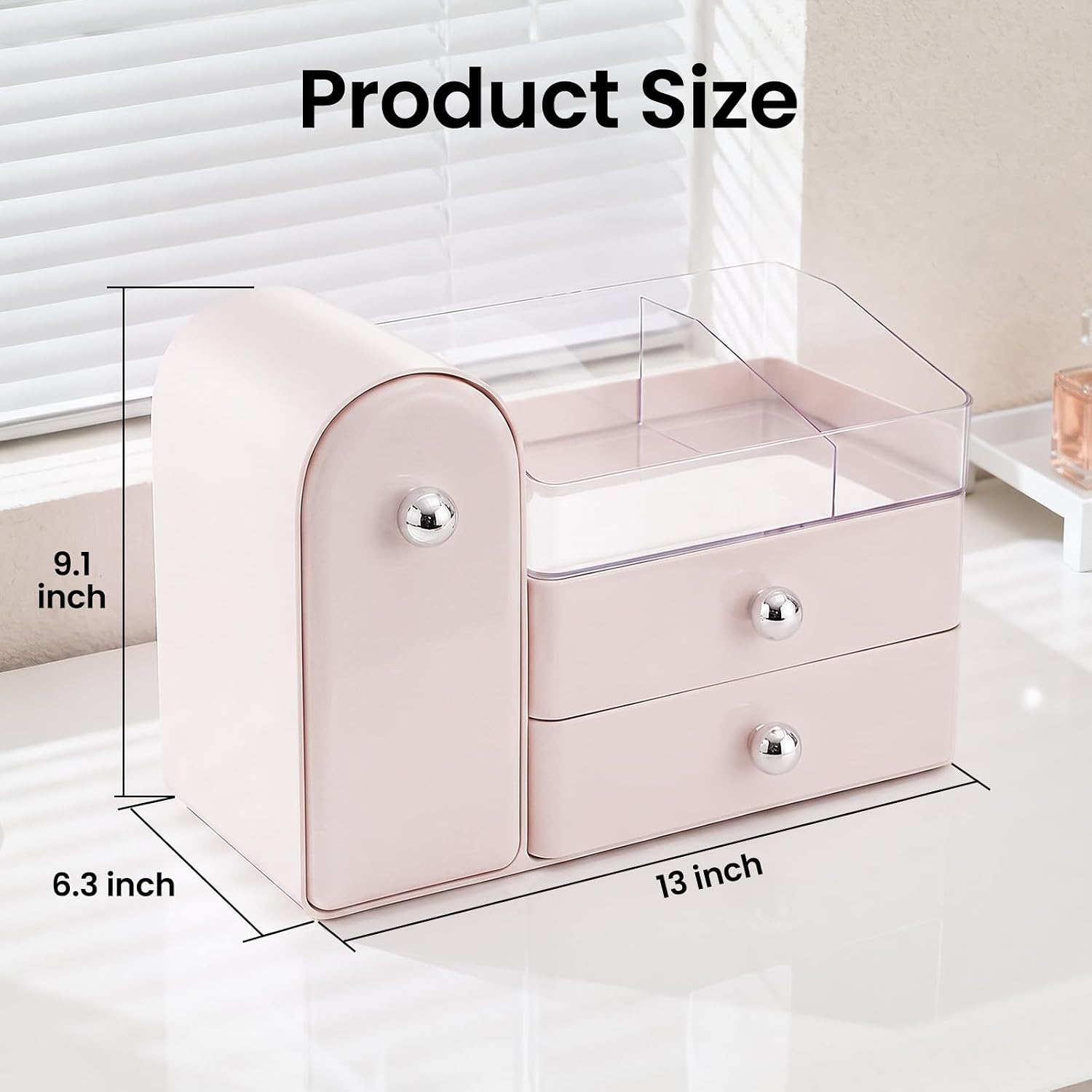 TRQWRO Organizador de maquillaje con soporte para brochas de maquil...