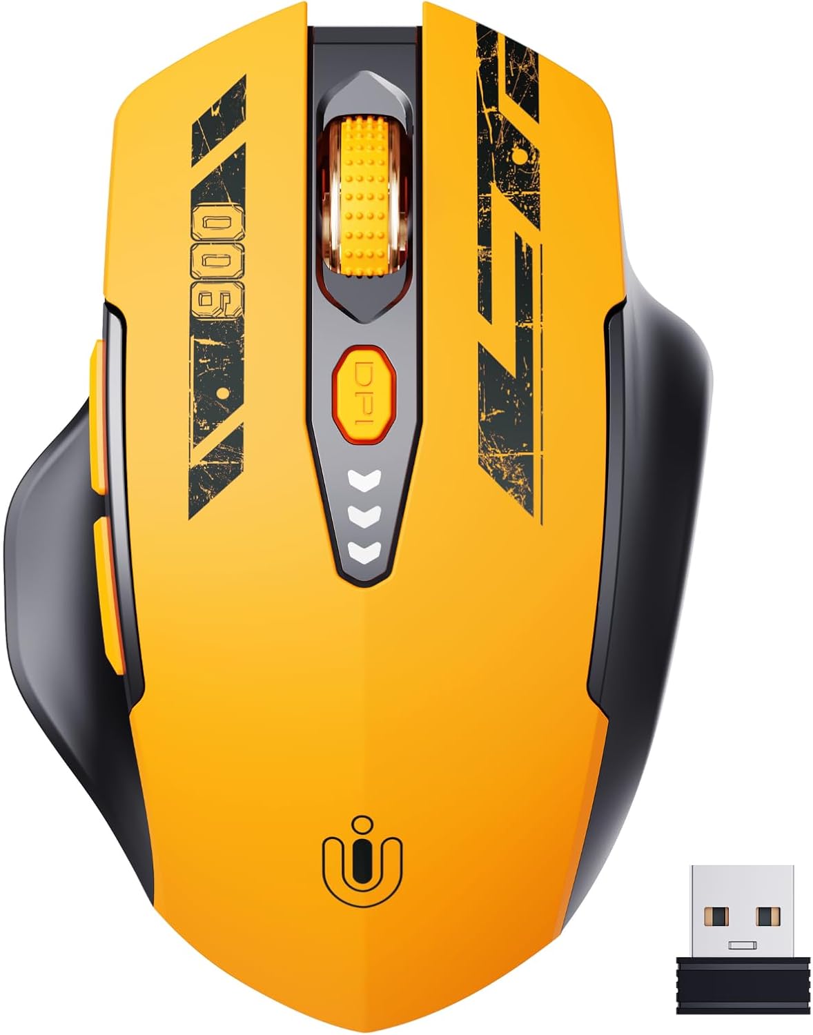 Uineer Ratón inalámbrico, ratón de computadora recargable de 2.4 GH...