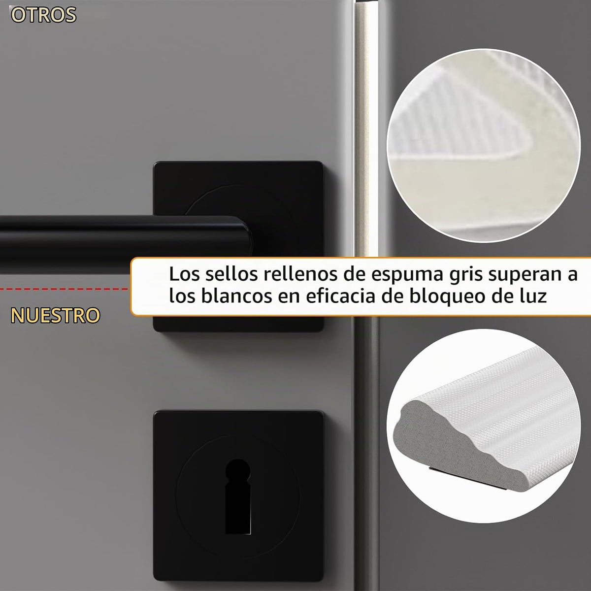 1 paquete*16.4 pies de tira adhesiva en forma de cuña de espuma par...