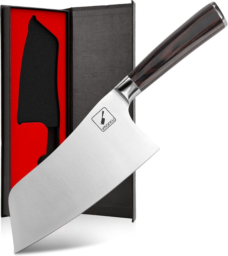 imarku Cuchilla de carne de 7", acero japonés SUS440A, cuchillo...