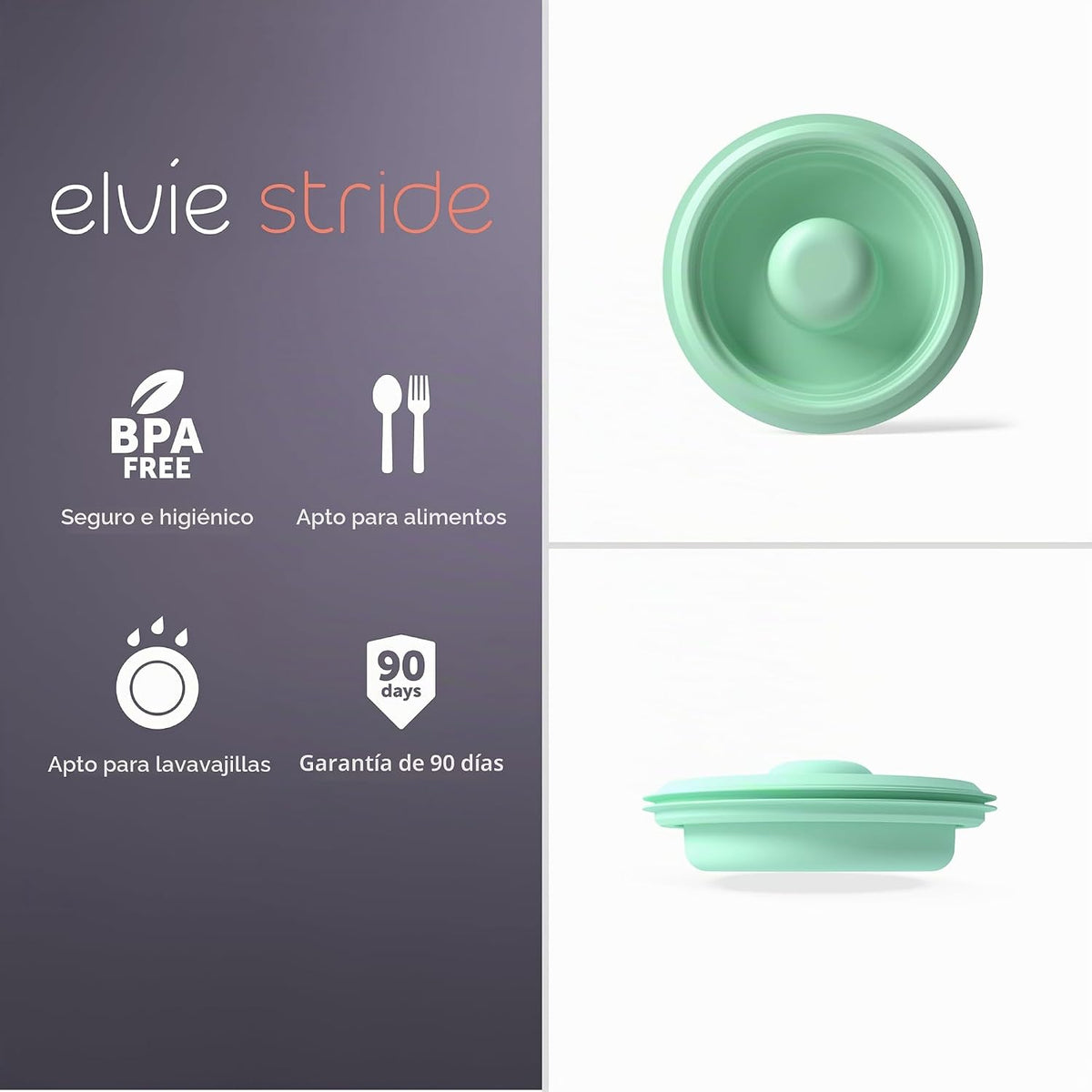 Elvie Diafragma Stride - Extractor de leche y esenciales para lacta...