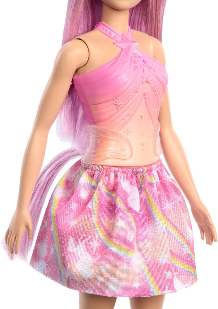 Muñeca Barbie Unicornio con pelo rosa de fantasía | Lleva un atuend...