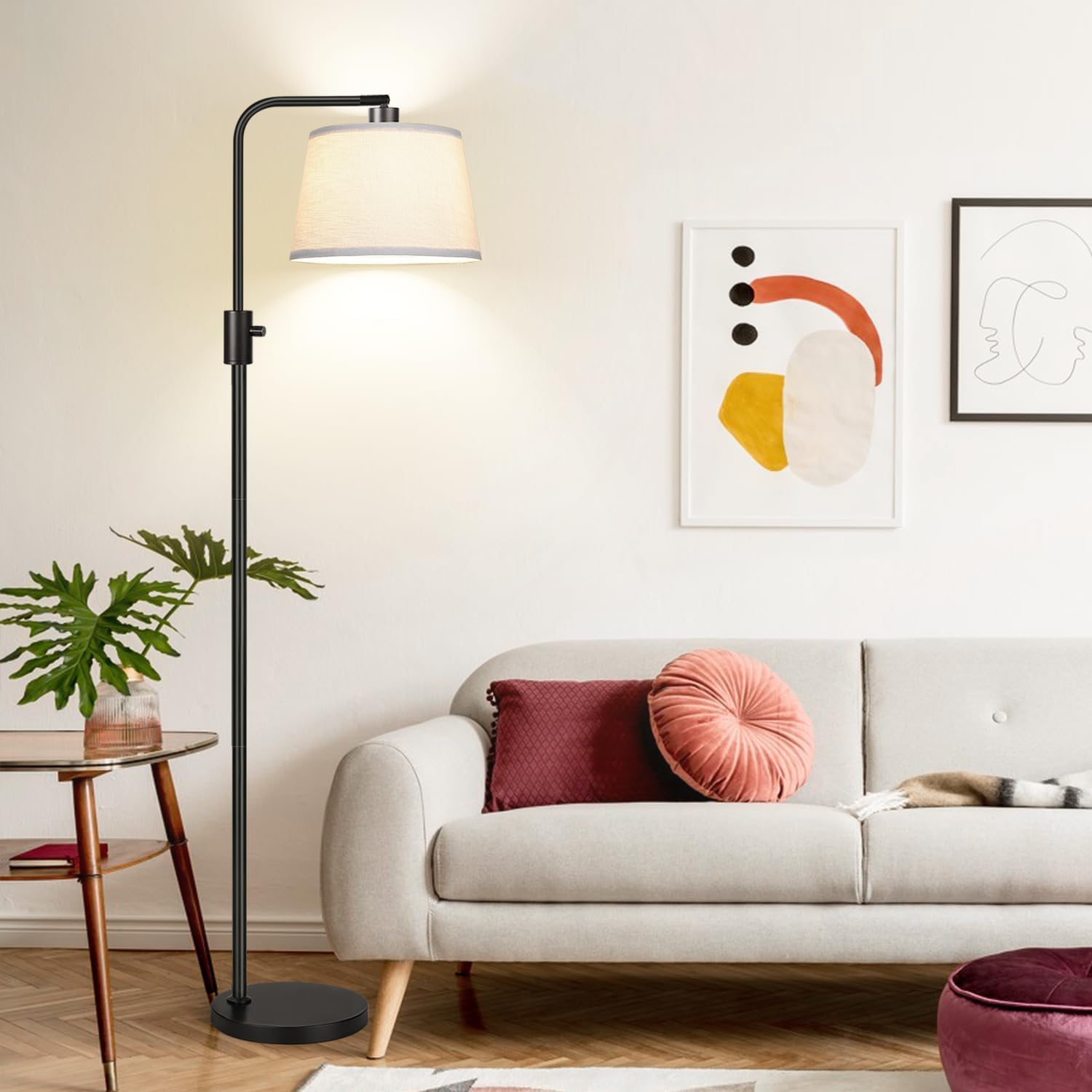 Nintiue 【Actualizada】Lámpara de pie regulable, bombilla LED de 1000...