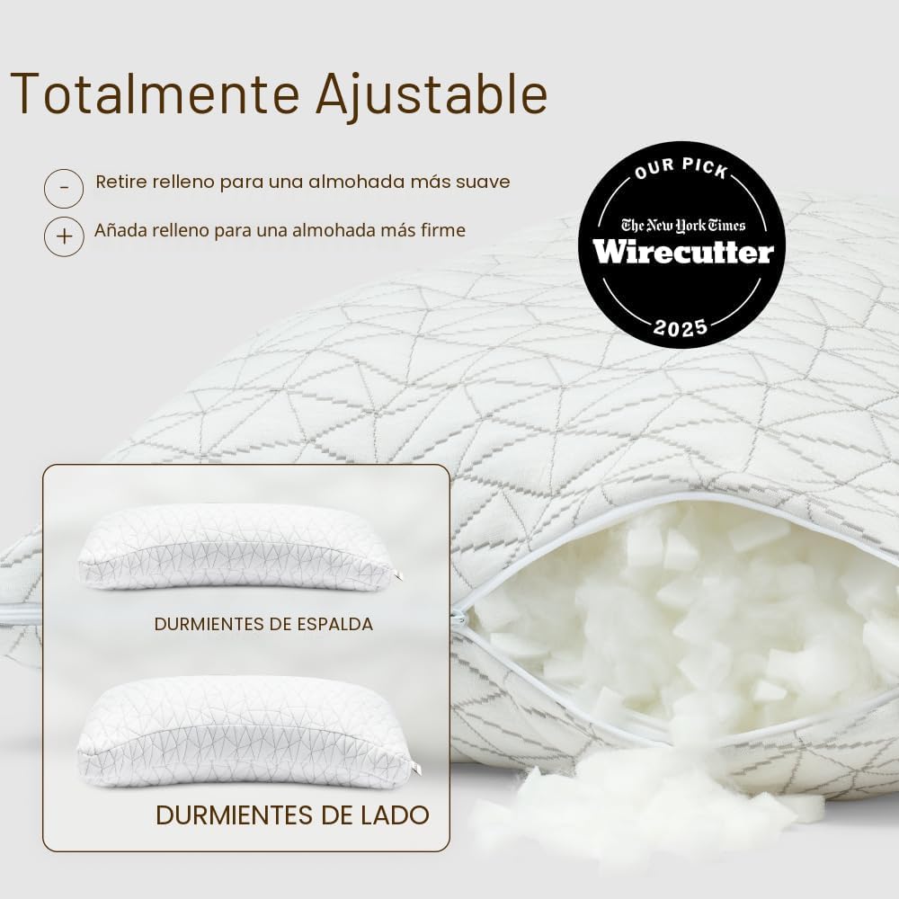 Coop Home Goods Almohada Ajustable Original Crescent, Almohadas de...