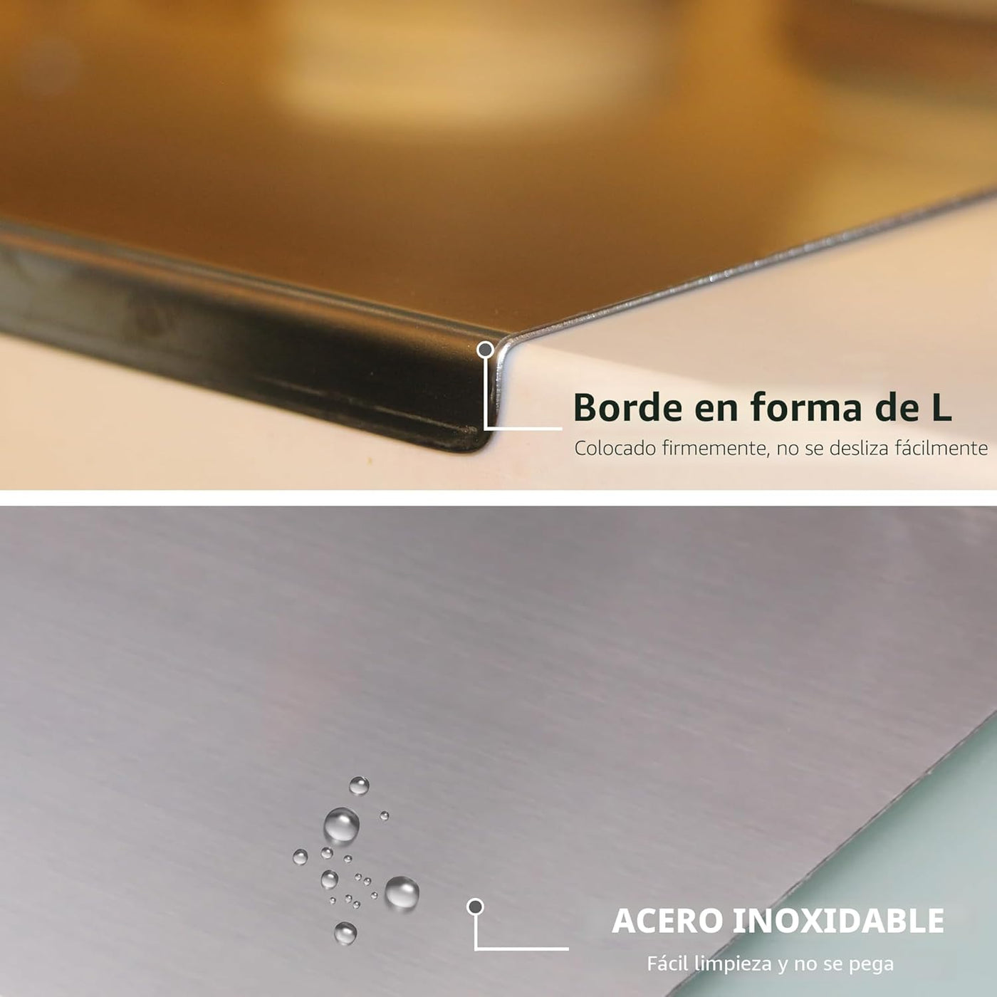 Tablas de cortar de acero inoxidable para cocina, alfombrillas de t...