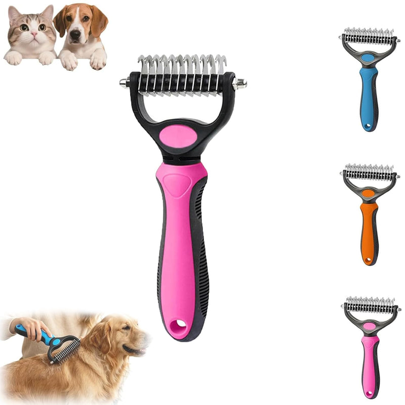 Pet Pro - Herramienta de aseo personal, cepillo para perros 2 en 1...