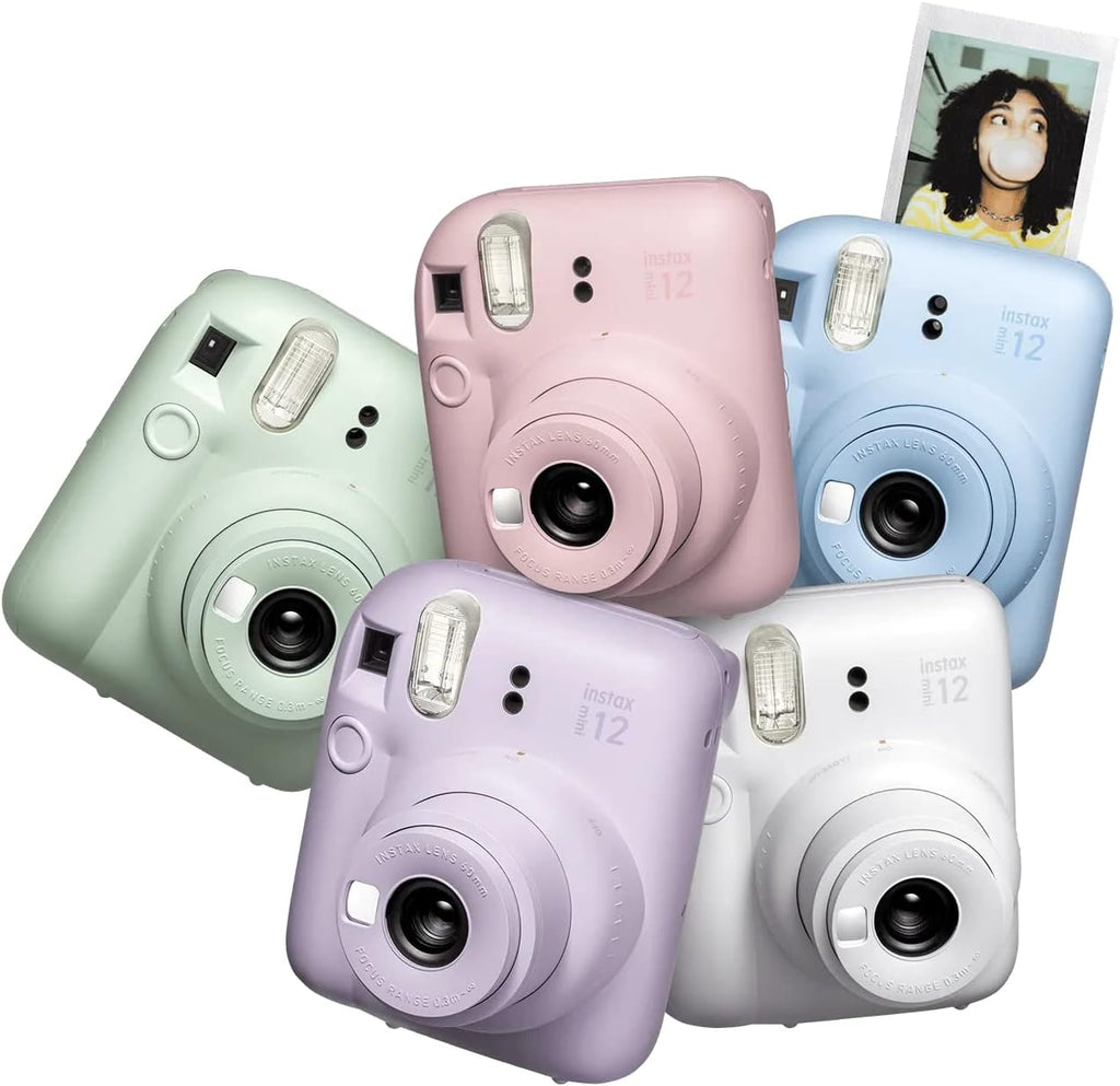 Cámara instantánea Fujifilm Instax Mini 12 color blanco arcilla + p...