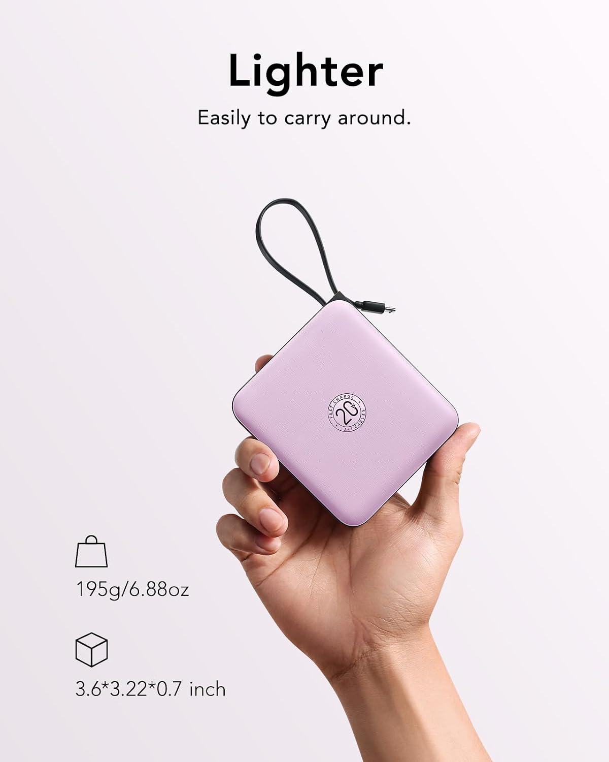 VRURC Cargador portátil Batería de 10000 mAh, Banco de energía para...