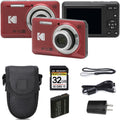 Kodak PIXPRO FZ55 - Cámara digital, color rojo, 16MP Compact Point...