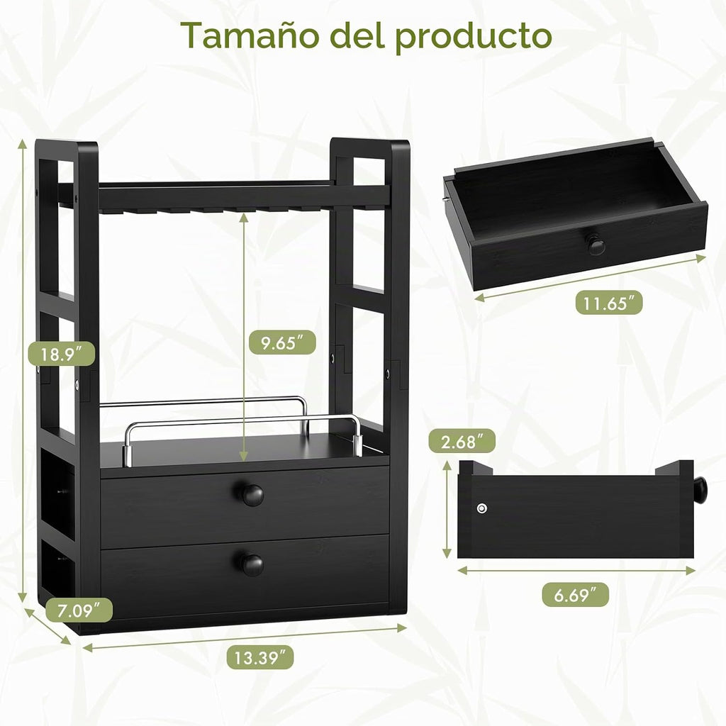 AmazerBath Organizador de bambú para mostrador de baño, organizador...