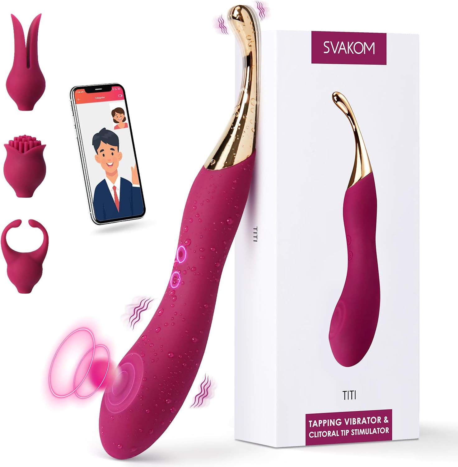 SVAKOM Titi - Vibrador sexual para mujer, vibrador de clítoris mejo...