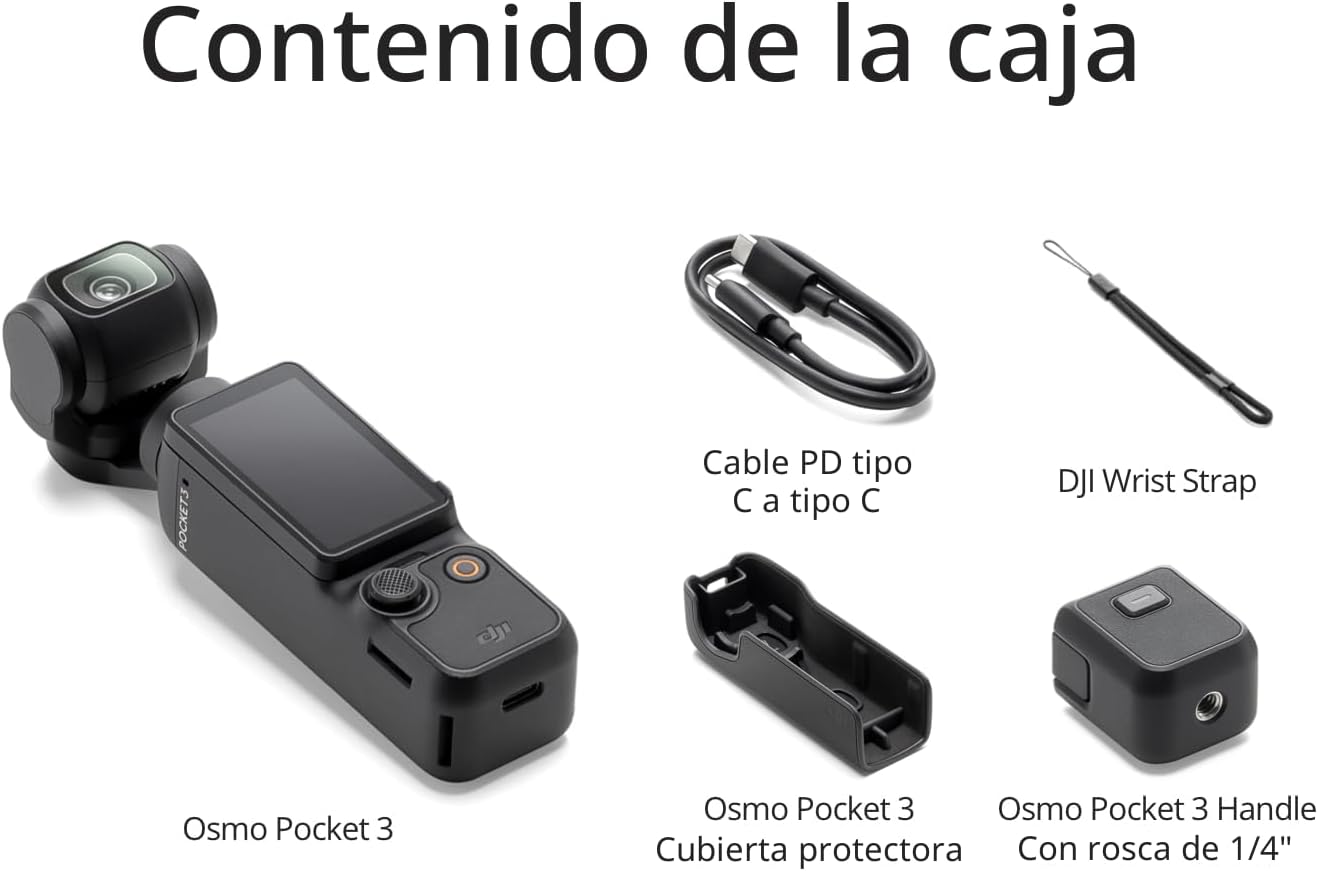 DJI Osmo Pocket 3, cámaras de vlogging con CMOS de 1 pulgada y cáma...