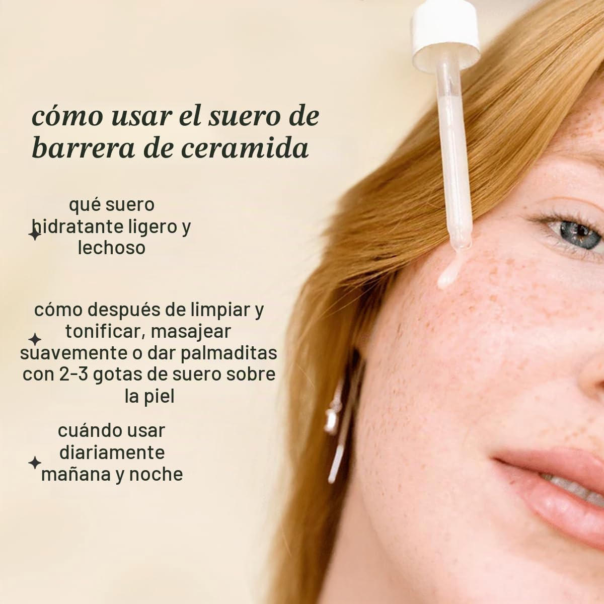 Cocokind Suero de barrera de ceramida, suero hidratante para reduci...