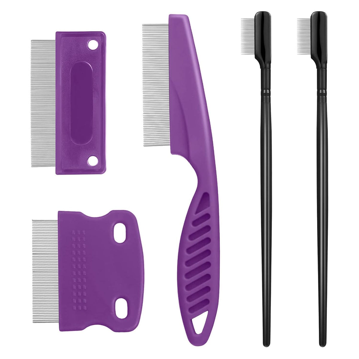 Fullhawl - 5 peines quitamanchas para ojos de perro, color morado,...