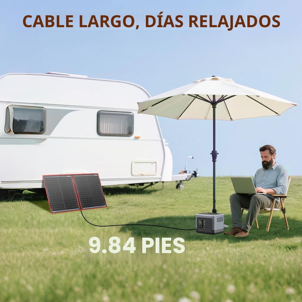 Dokio XX panel solar monocristalino, plegable, de 12 voltios | Se p...