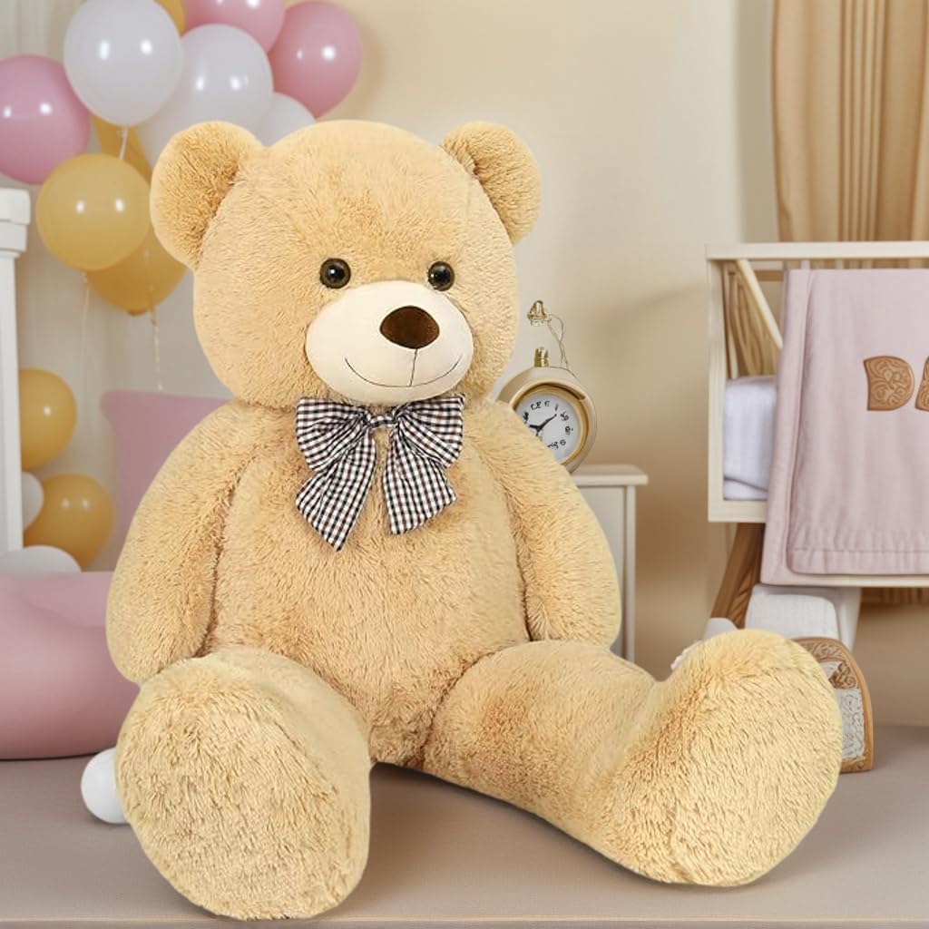 pelzutm Oso de peluche grande marrón gigante de 47 pulgadas, animal...