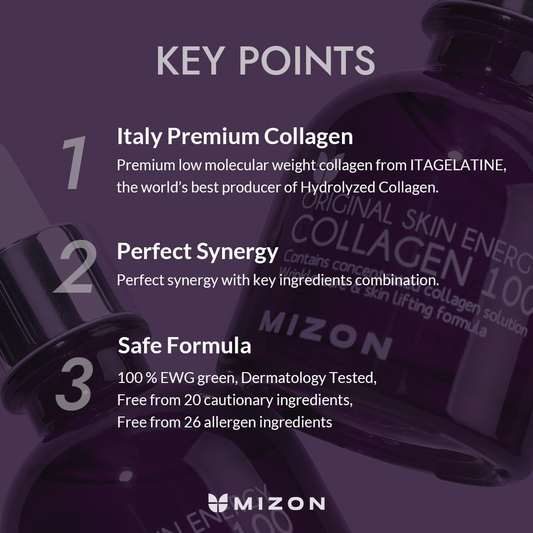 MIZON Suero potenciador de péptidos veganos 7 + colágeno 100