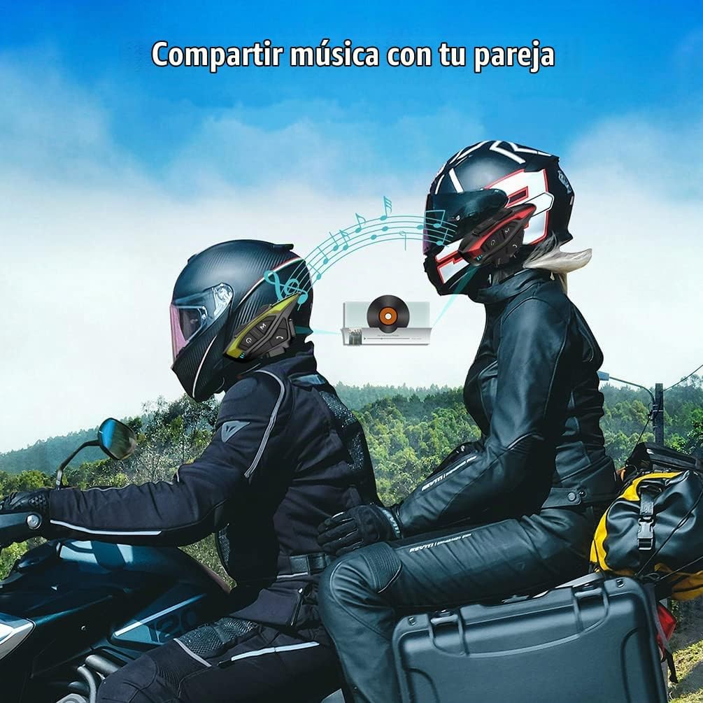 Kit de intercomunicador Bluetooth para casco de motocicleta, casco...
